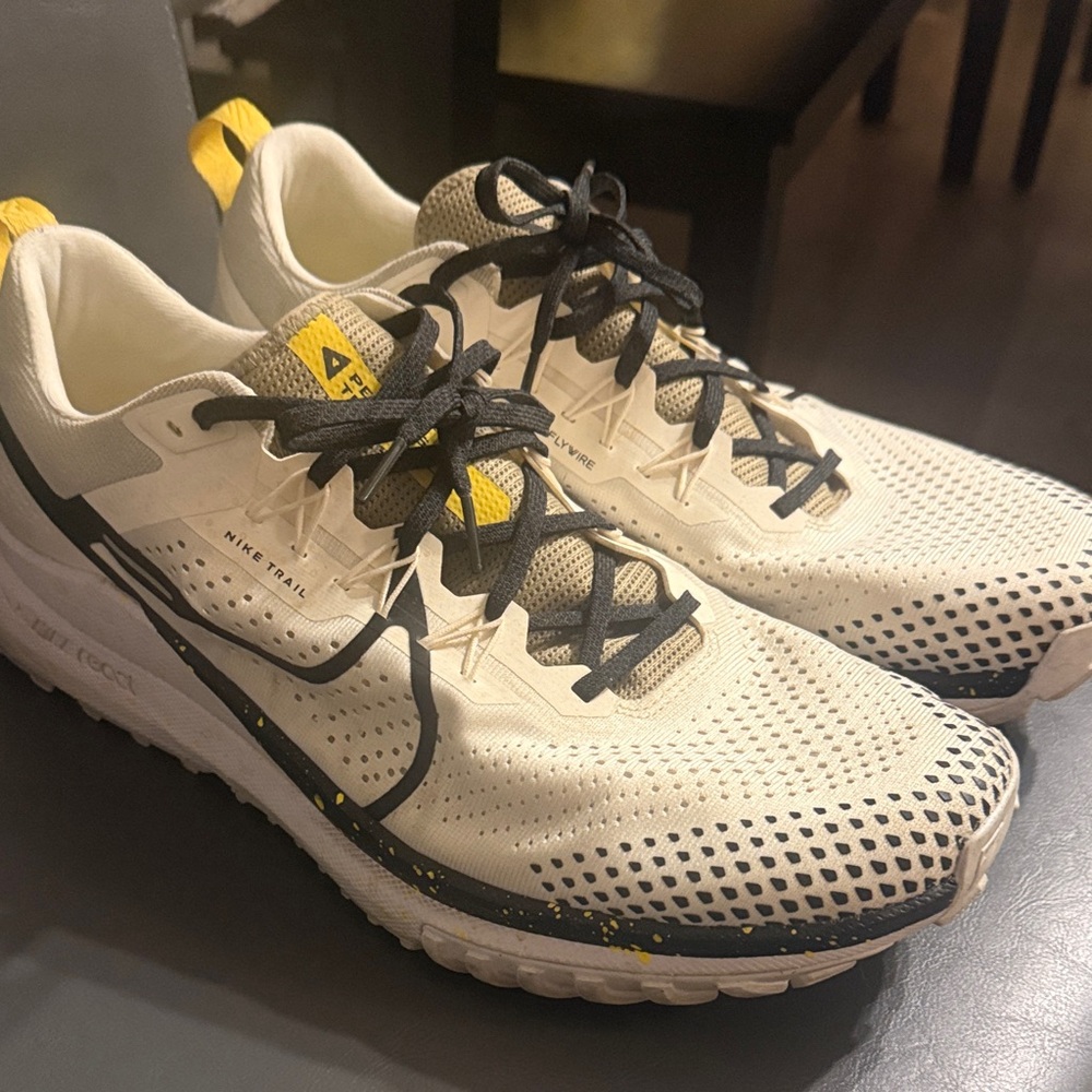 Nike Trail Running Shoes - White, Black, and Yellow